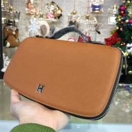 Replica Hermes Tan H Leather Wallet