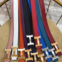 Replica Hermes Multicolor Leather H Buckle Belt Collection