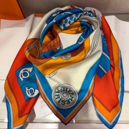 Replica Hermes Turquoise Equestrian 90cm Silk Scarf
