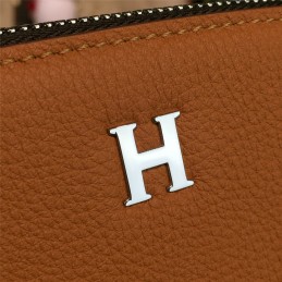 Replica Hermes Tan H Leather Wallet
