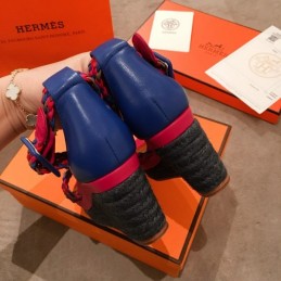 Replica Hermes Pink Multicolor Strap Sandal