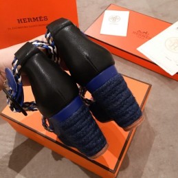 Replica Hermes Navy Multicolor Strap Sandal
