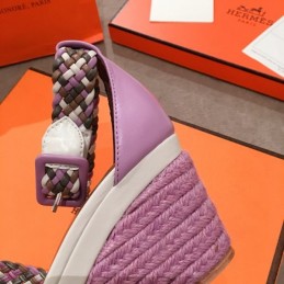 Replica Hermes Beige Multicolor Strap Sandal