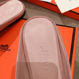 Replica Hermes Pink Suede H Buckle Loafer