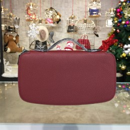 Replica Hermes Burgundy H Leather Wallet