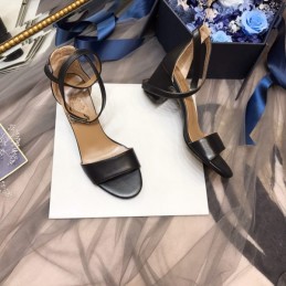 Replica Hermes Black Ankle Strap Sandal