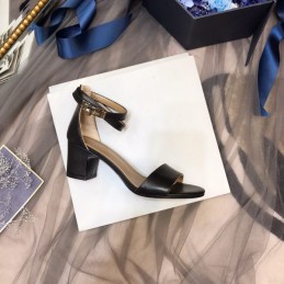 Replica Hermes Black Ankle Strap Sandal