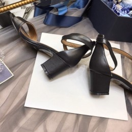 Replica Hermes Black Ankle Strap Sandal