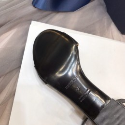 Replica Hermes Black Ankle Strap Sandal