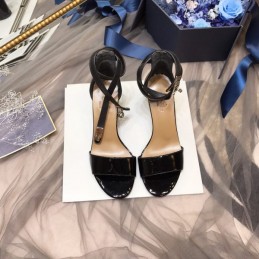 Replica Hermes Black Wrap Strap Sandal