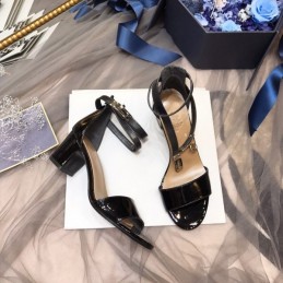 Replica Hermes Black Wrap Strap Sandal
