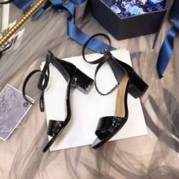 Replica Hermes Black Wrap Strap Sandal