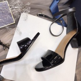 Replica Hermes Black Wrap Strap Sandal
