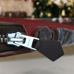 Replica Hermes Burgundy H Leather Wallet