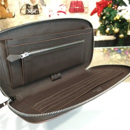 Replica Hermes Burgundy H Leather Wallet