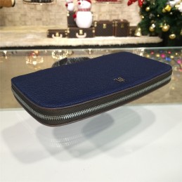 Replica Hermes Navy Blue H Leather Wallet