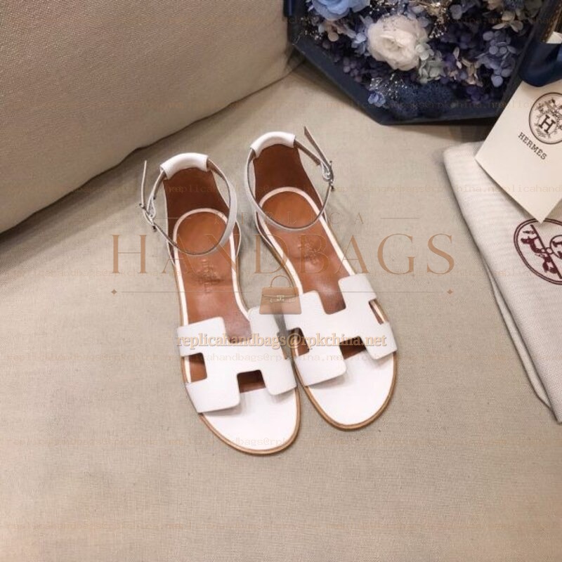 Replica Hermes Brown White H Sandal