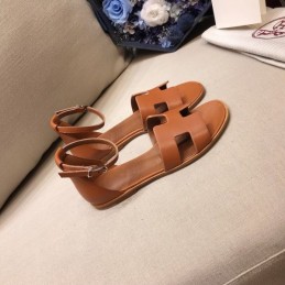 Replica Hermes Brown Oran Flat Sandal