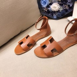 Replica Hermes Brown Oran Flat Sandal