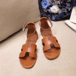 Replica Hermes Brown Oran Flat Sandal