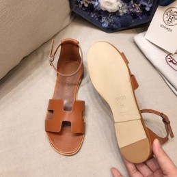 Replica Hermes Brown Oran Flat Sandal