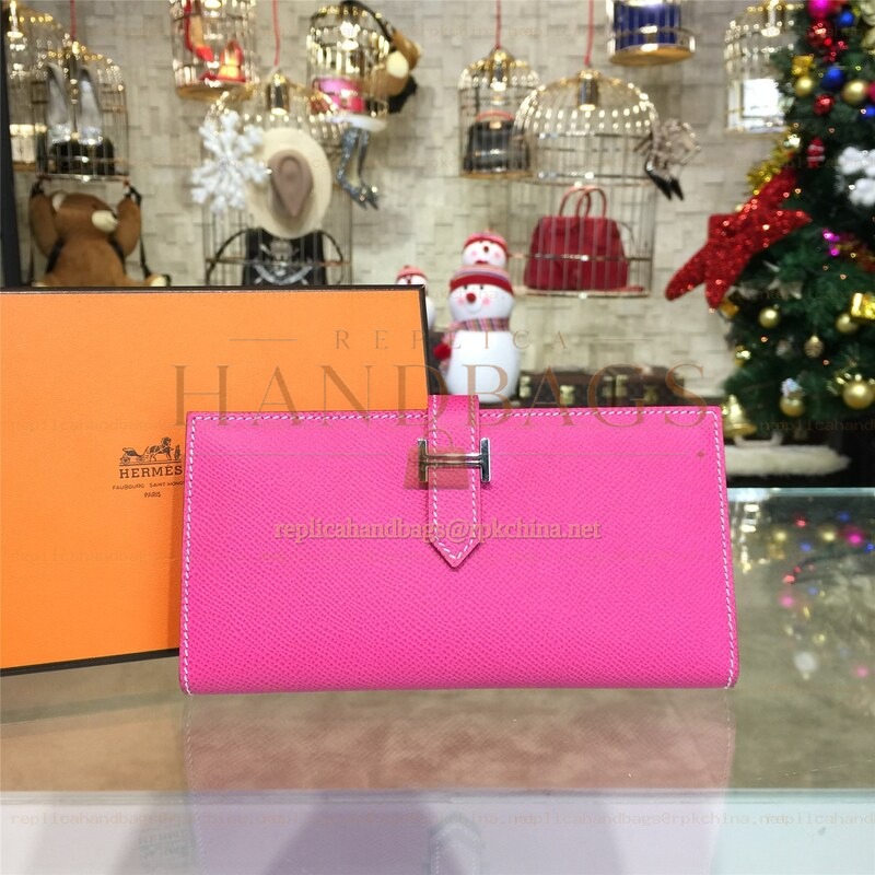 Replica Hermes Pink Bearn Wallet