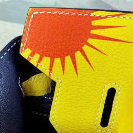 Replica Hermes Yellow Green Print Birkin 25 Bag