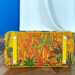 Replica Hermes Yellow Green Print Birkin 25 Bag