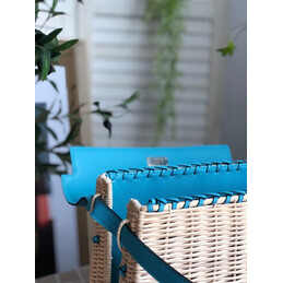 Replica Hermes Turquoise Wicker Kelly Picnic 35 Bag