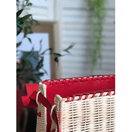 Replica Hermes Red Wicker Kelly Picnic 35 Bag