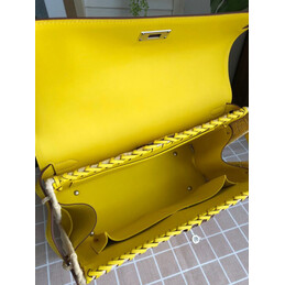 Replica Hermes Yellow Wicker Kelly Picnic 35 Bag