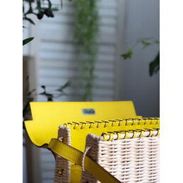 Replica Hermes Yellow Wicker Kelly Picnic 35 Bag
