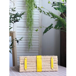 Replica Hermes Yellow Wicker Kelly Picnic 35 Bag