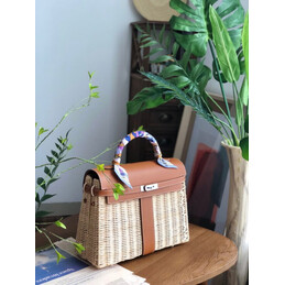 Replica Hermes Brown Wicker Kelly Picnic 35 Bag