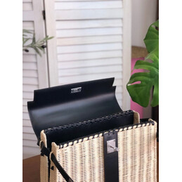 Replica Hermes Black Wicker Kelly Picnic 35 Bag
