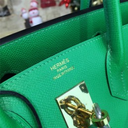 Replica Hermes Green Birkin 35 Bag Silver Chain