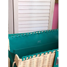 Replica Hermes Green Wicker Kelly Picnic 35 Bag