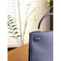 Replica Hermes Navy Blue Colorblock Kelly 28 Bag