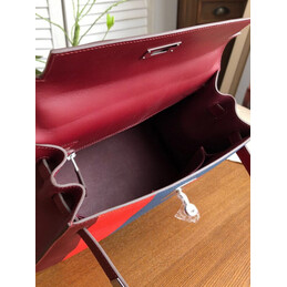 Replica Hermes Burgundy Red Colorblock Kelly 28 Bag