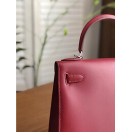 Replica Hermes Burgundy Red Colorblock Kelly 28 Bag