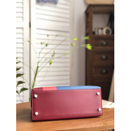 Replica Hermes Burgundy Red Colorblock Kelly 28 Bag