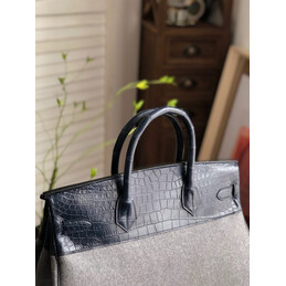 Replica Hermes Gray Black Birkin 40 Bag