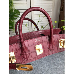 Replica Hermes Burgundy Gray Birkin 40 Bag