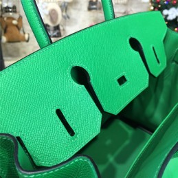 Replica Hermes Green Birkin 35 Bag Silver Chain