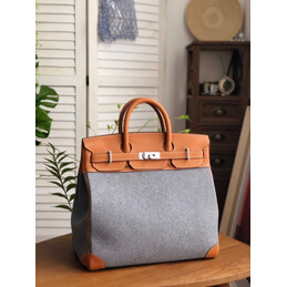 Replica Hermes Brown Gray Birkin 40 Bag
