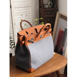 Replica Hermes Brown Gray Birkin 40 Bag