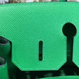 Replica Hermes Green Birkin 35 Bag Silver Chain