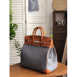 Replica Hermes Brown Gray Birkin 40 Bag