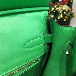 Replica Hermes Green Birkin 35 Bag Silver Chain