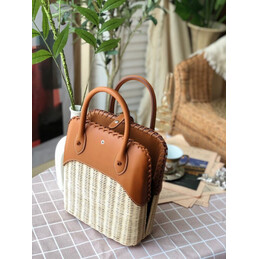 Replica Hermes Tan Wicker Bolide Picnic 24 Bag